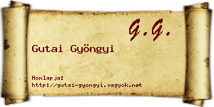 Gutai Gyöngyi névjegykártya